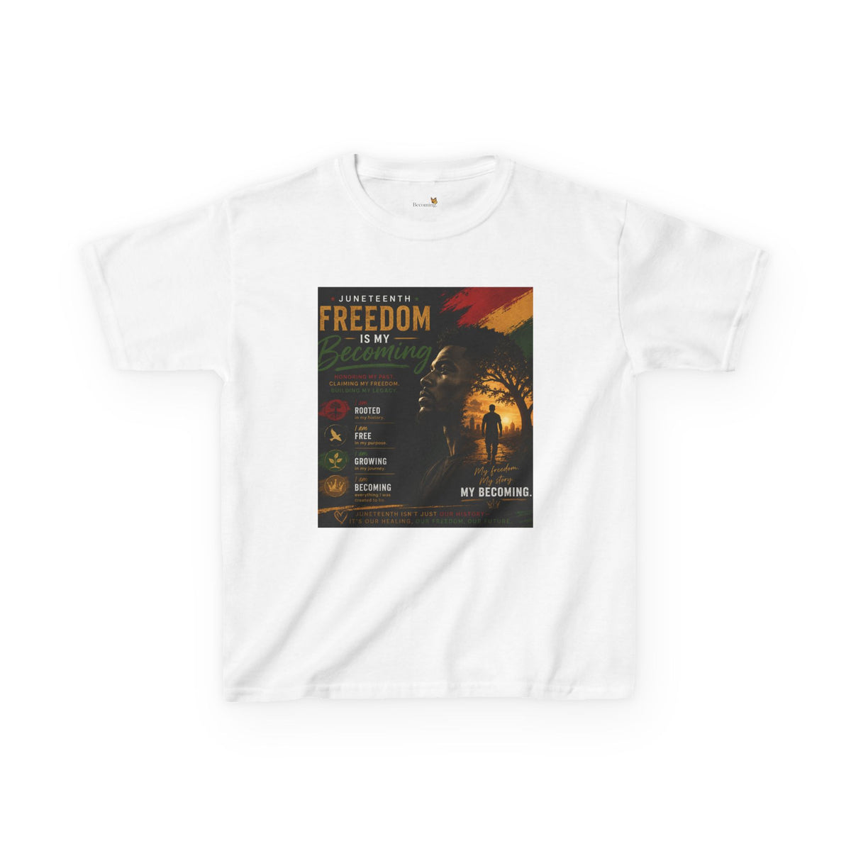 Kids Tee — Freedom Day Retro Safari Graphic Tee ("Freedom Day" Text)