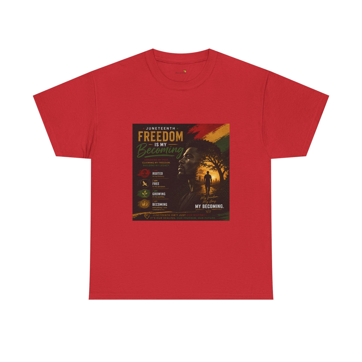 Freedom Tee — Inspirational 'My Becoming' Lion Graphic Shirt