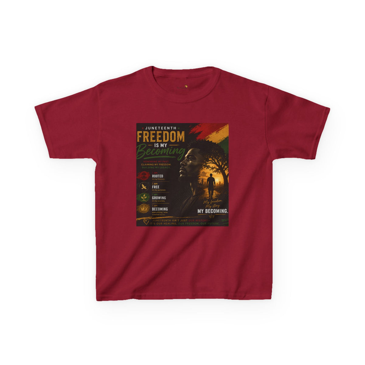 Kids Tee — Freedom Day Retro Safari Graphic Tee ("Freedom Day" Text)