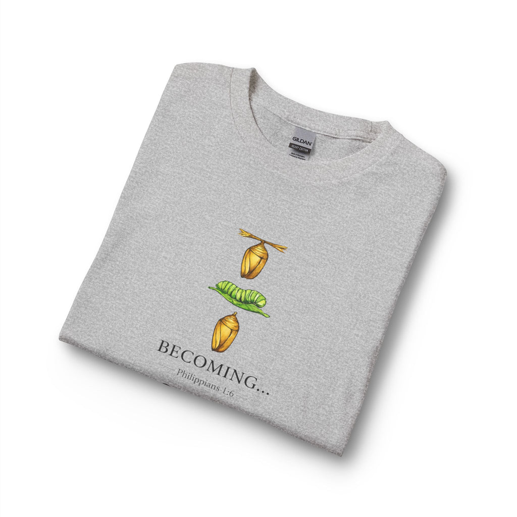 Becoming… Metamorphosis Long Sleeve Tee – Butterfly Life Cycle Shirt