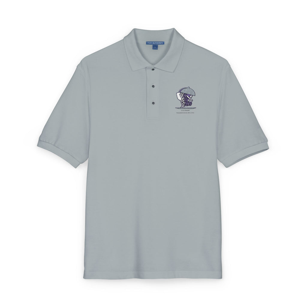 Embroidered Skull & Roses Polo Shirt - Gothic Floral Work Polo