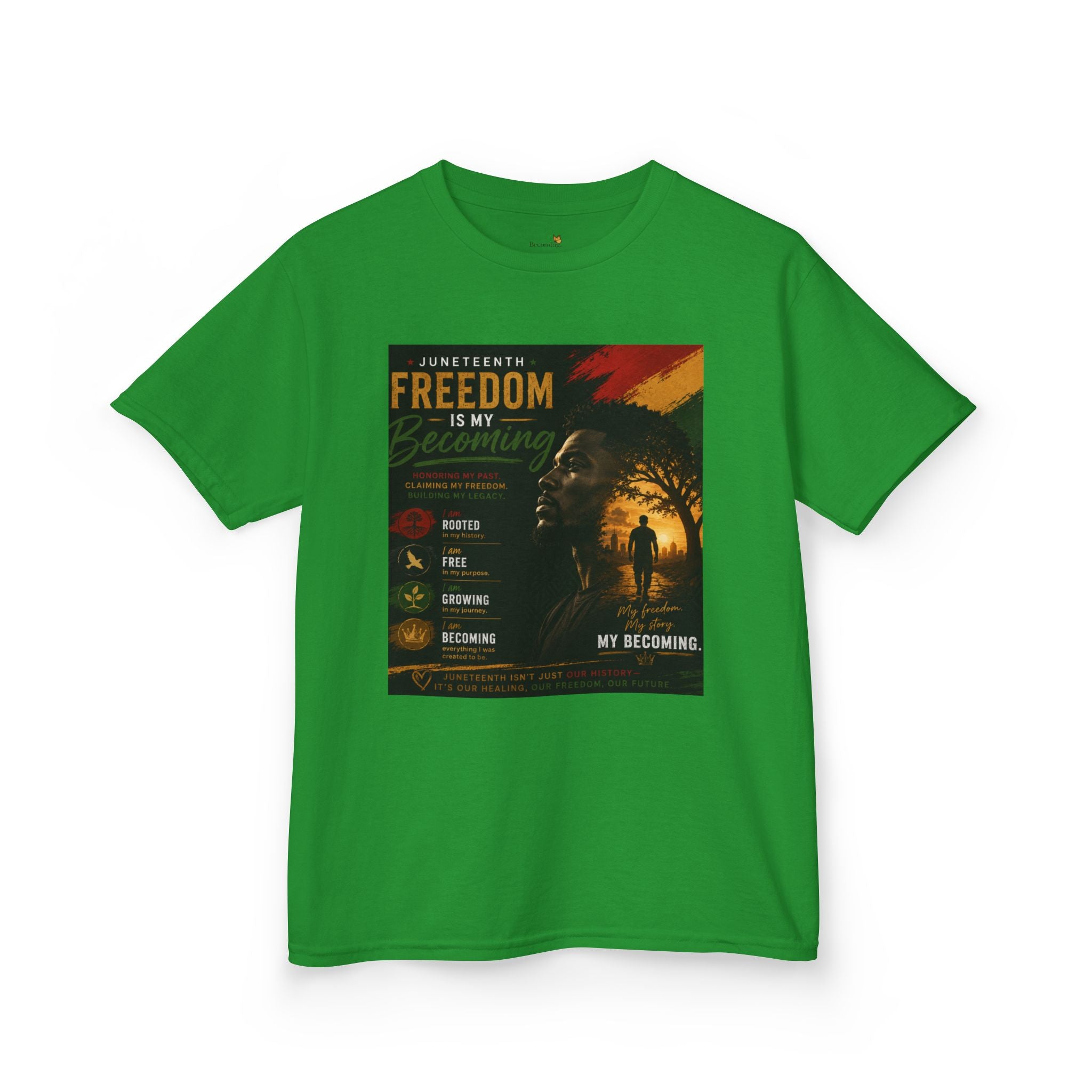 Kids Tee — Freedom Day Retro Safari Graphic Tee ("Freedom Day" Text)