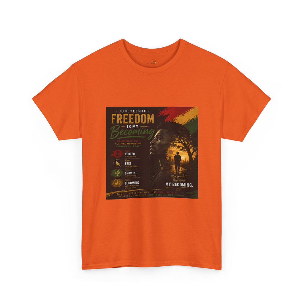 Freedom Tee — Inspirational 'My Becoming' Lion Graphic Shirt