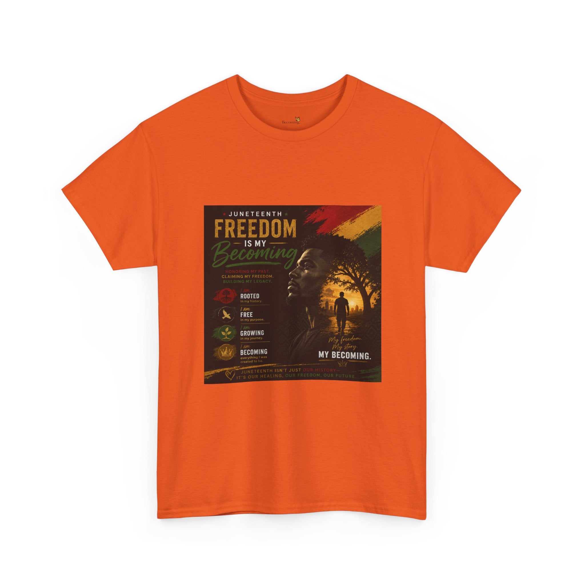 Freedom Tee — Inspirational 'My Becoming' Lion Graphic Shirt