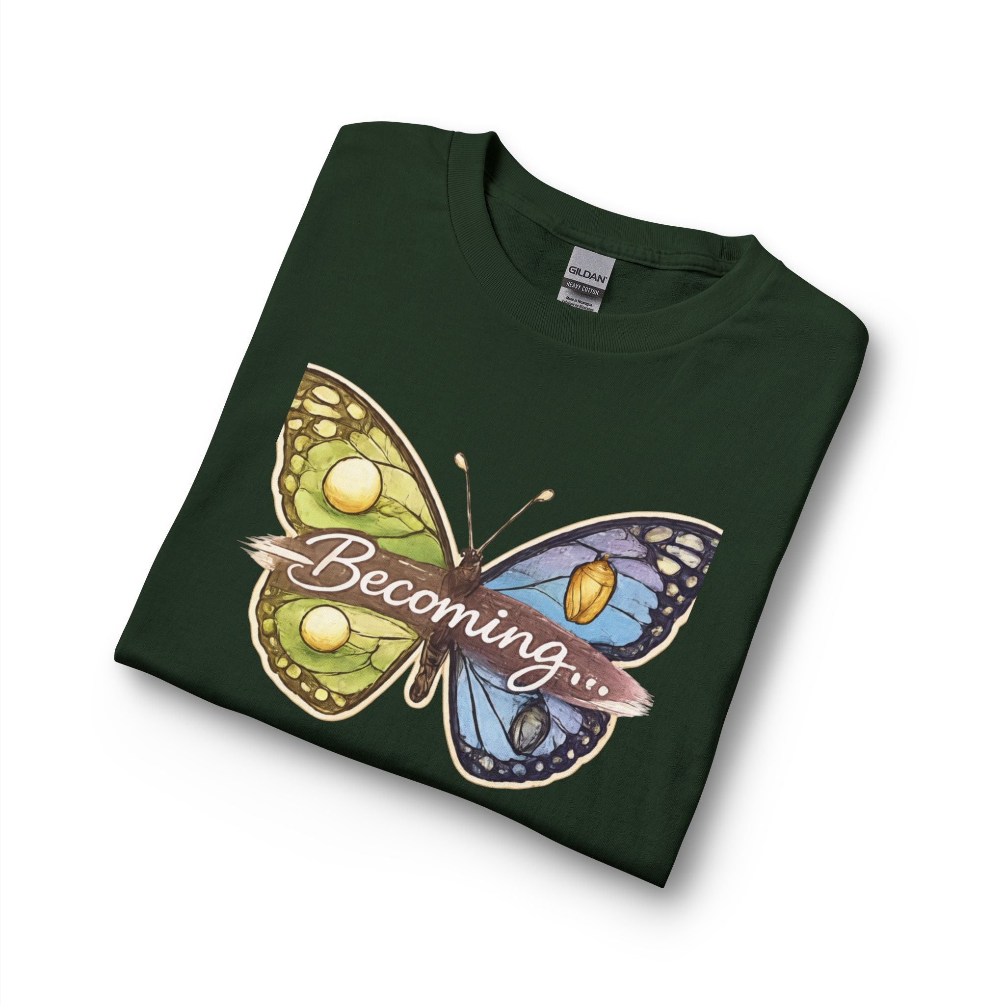 Becoming Butterfly Long Sleeve Shirt — Inspirational Transformation Tee