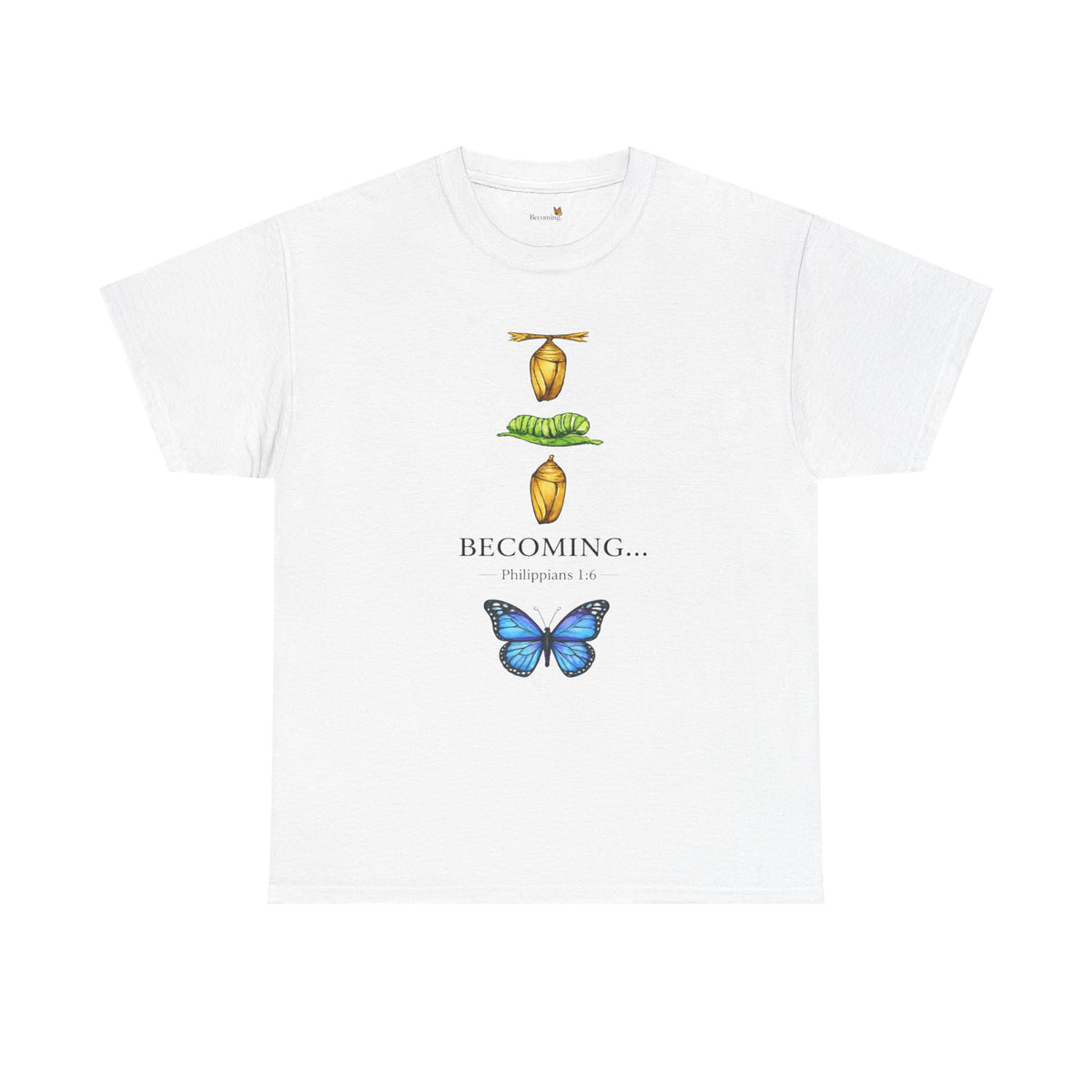 Becoming Butterfly T-Shirt — Metamorphosis Illustration Tee