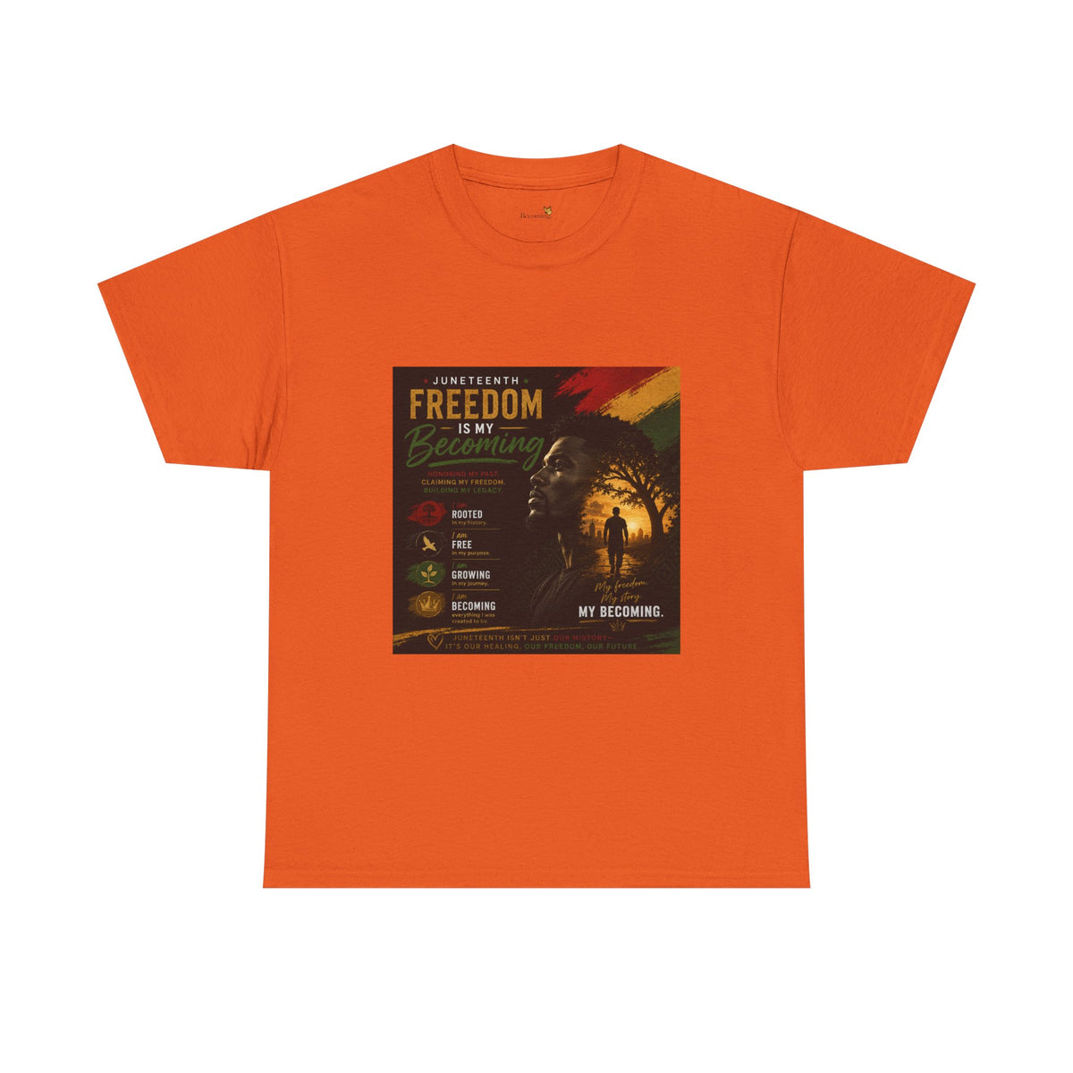 Freedom Tee — Inspirational 'My Becoming' Lion Graphic Shirt