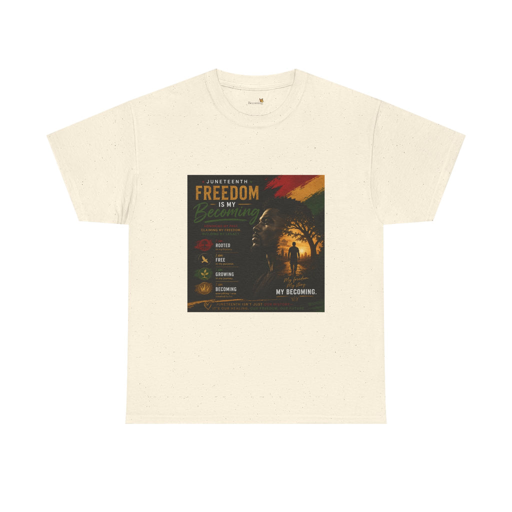 Freedom Tee — Inspirational 'My Becoming' Lion Graphic Shirt