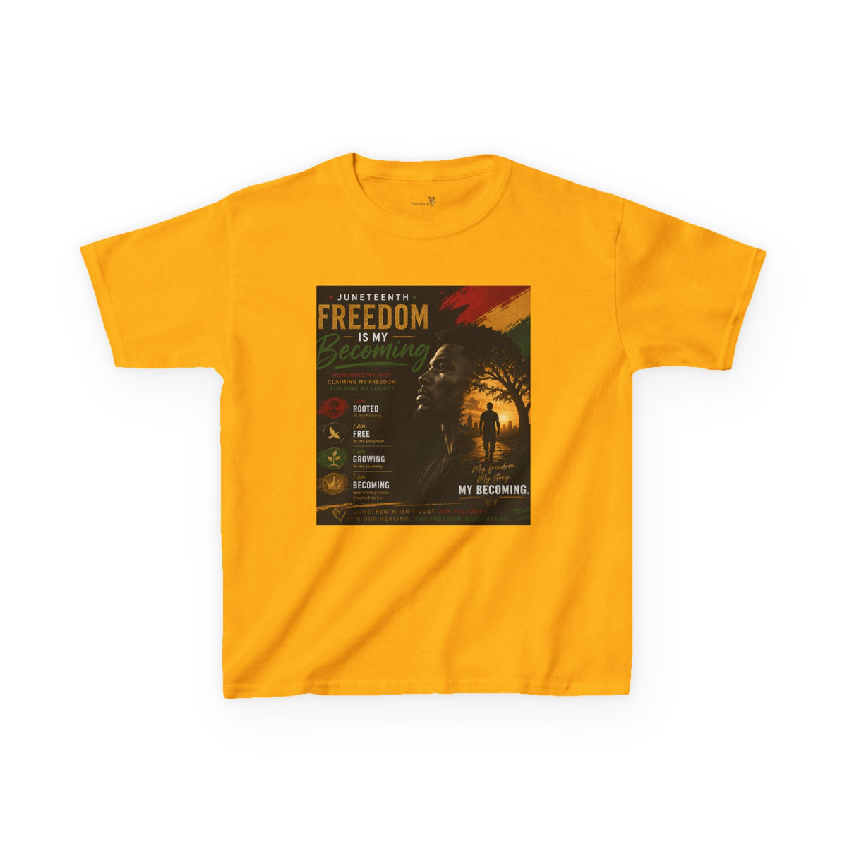 Kids Tee — Freedom Day Retro Safari Graphic Tee ("Freedom Day" Text)