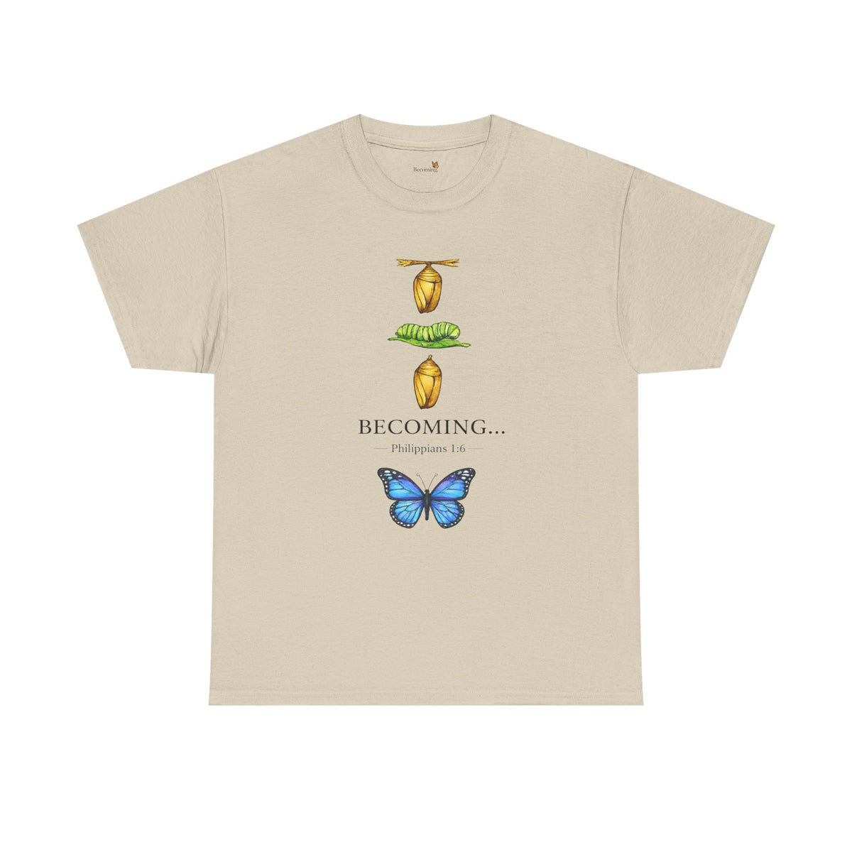 Becoming Butterfly T-Shirt — Metamorphosis Illustration Tee