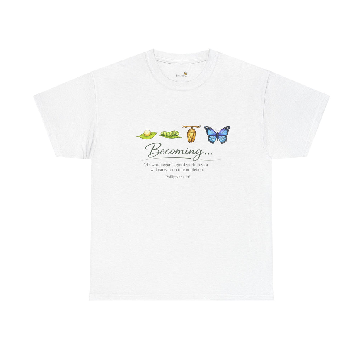 Butterfly Botanicals Tee — 'Become' Floral Graphic Shirt