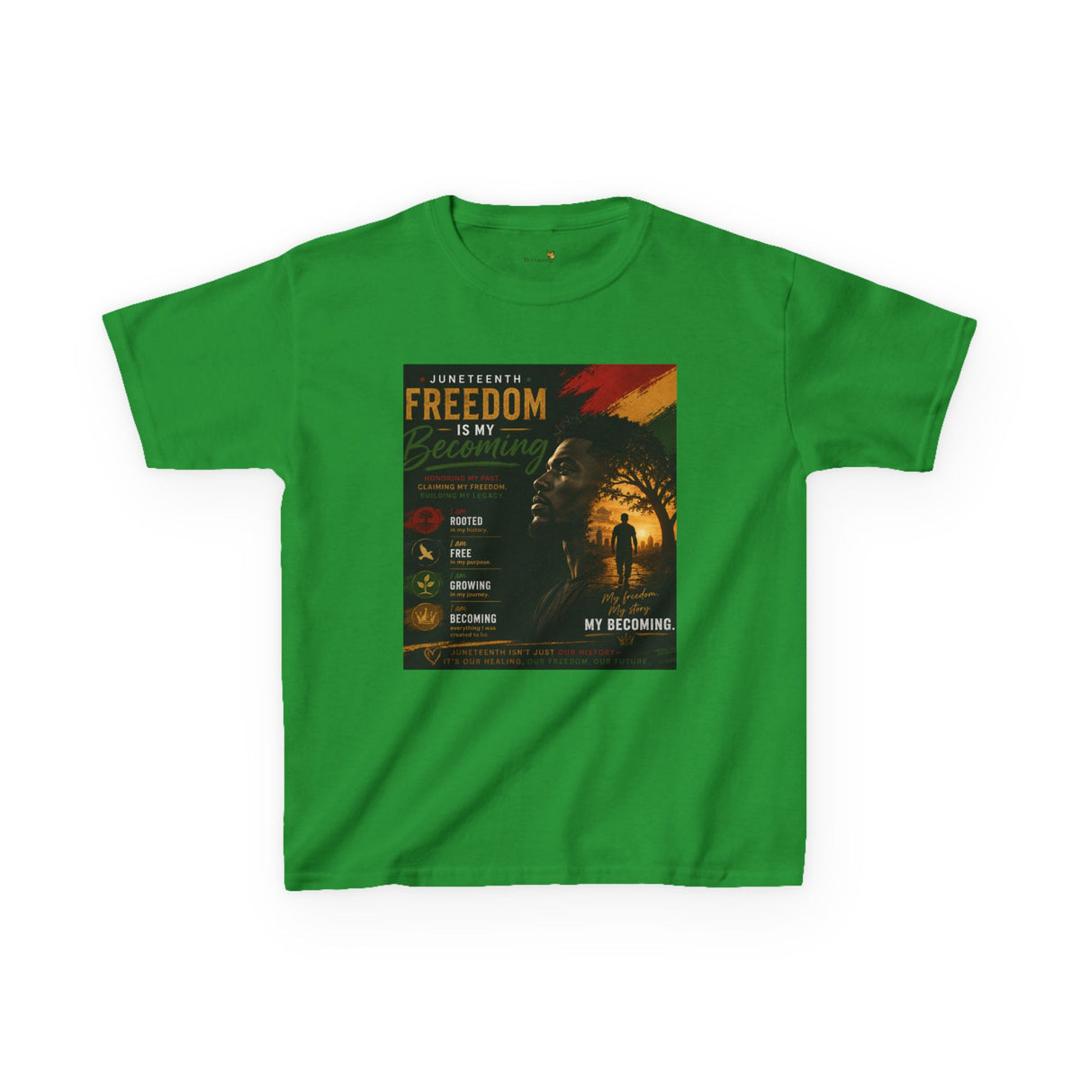 Kids Tee — Freedom Day Retro Safari Graphic Tee ("Freedom Day" Text)