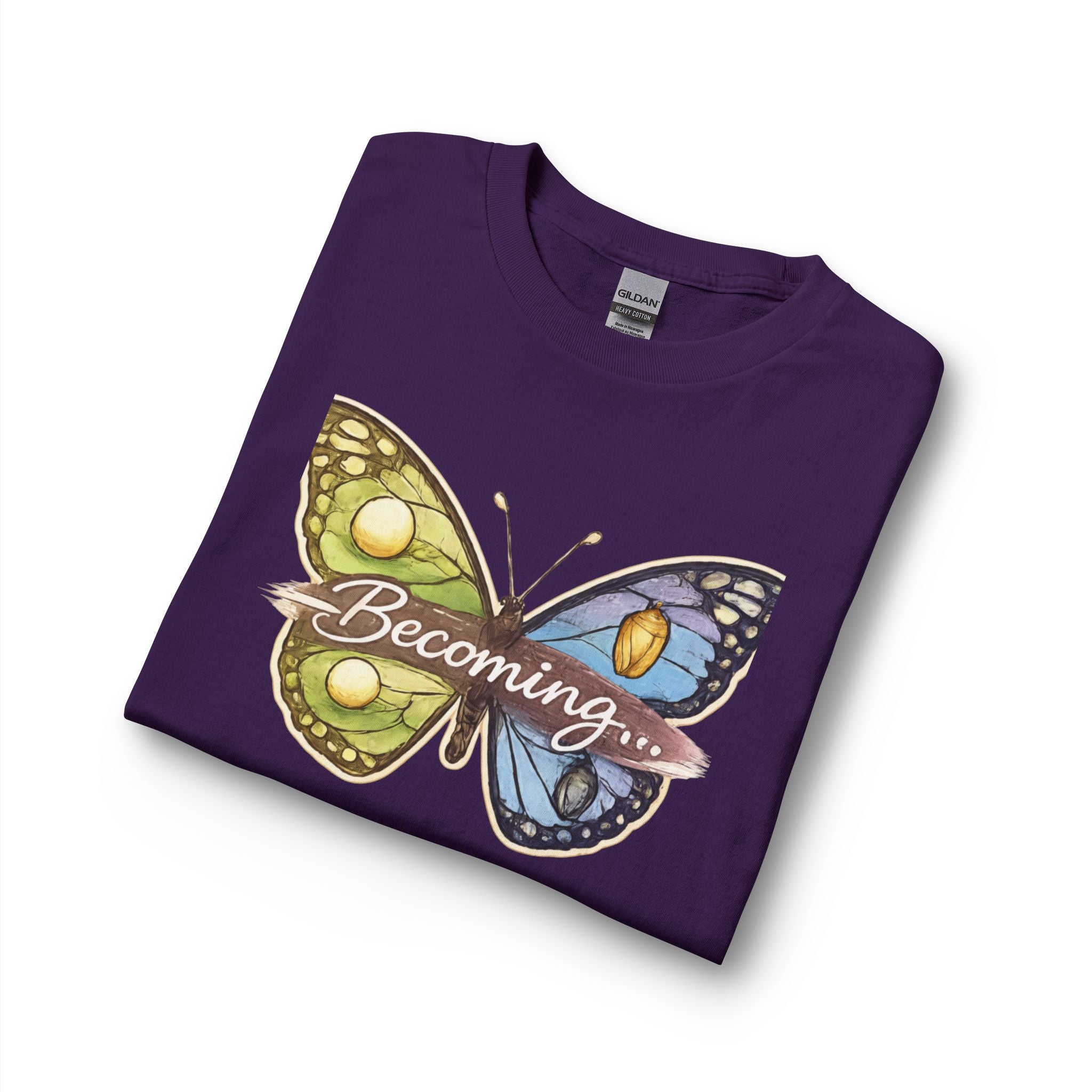 Becoming Butterfly Long Sleeve Shirt — Inspirational Transformation Tee