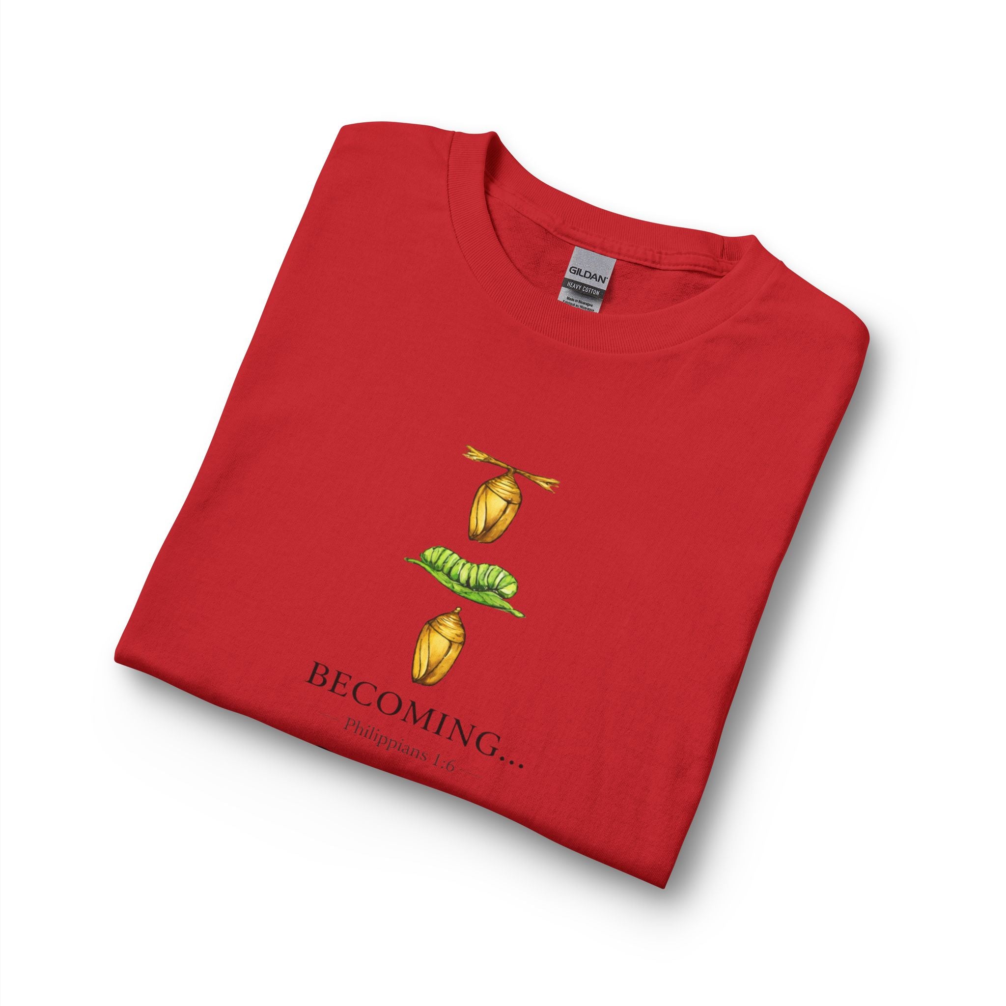 Becoming… Metamorphosis Long Sleeve Tee – Butterfly Life Cycle Shirt