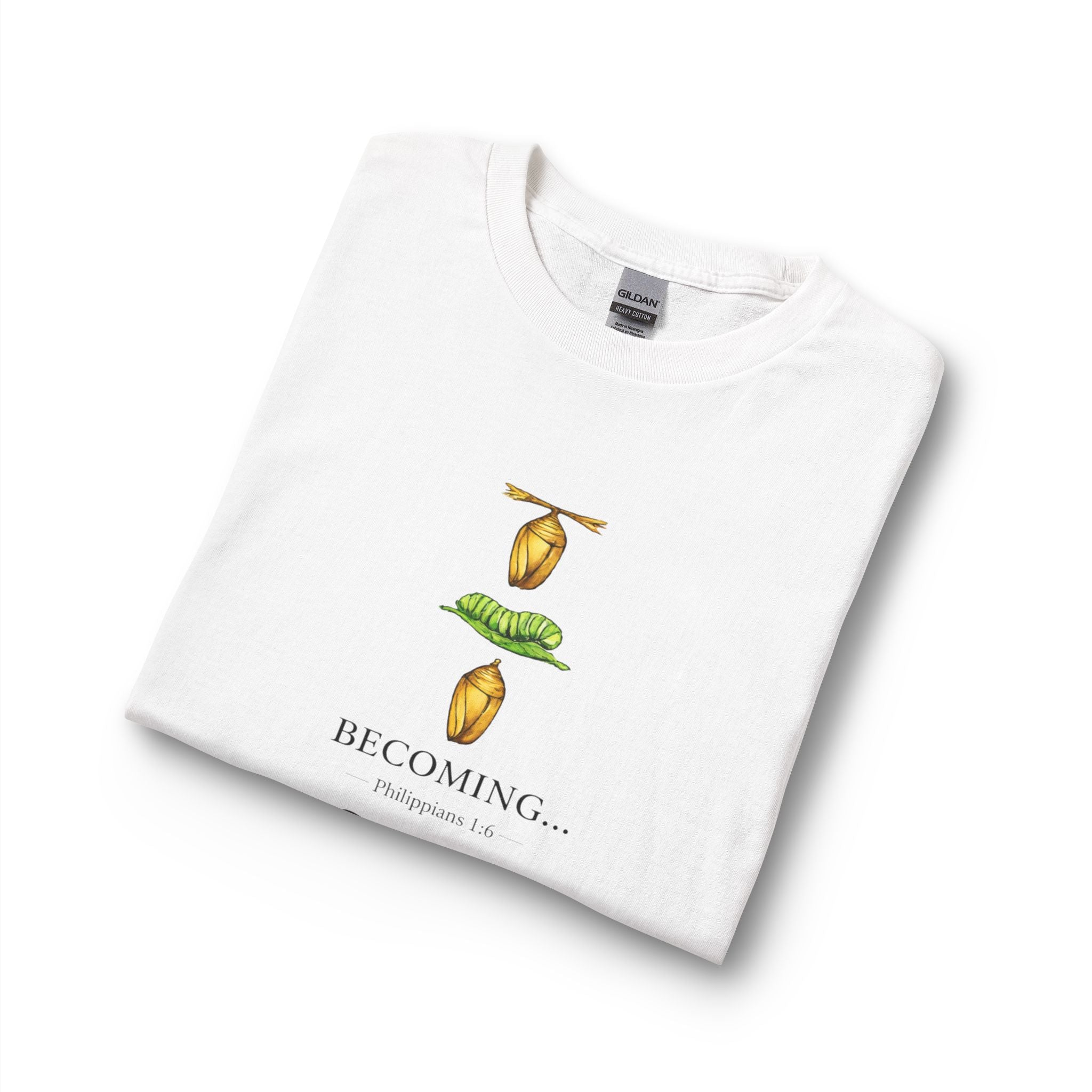 Becoming… Metamorphosis Long Sleeve Tee – Butterfly Life Cycle Shirt