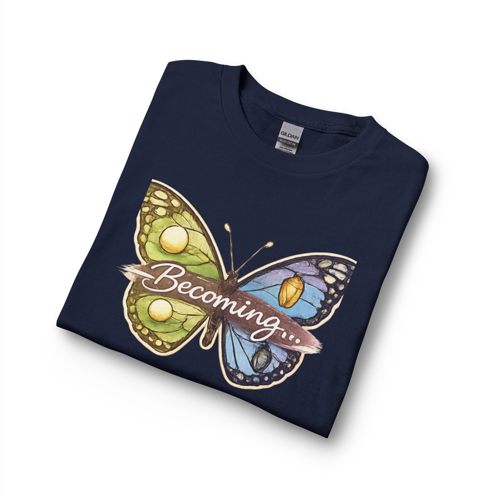 Becoming Butterfly Long Sleeve Shirt — Inspirational Transformation Tee