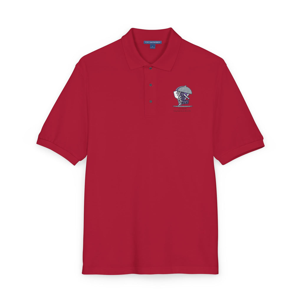 Embroidered Skull & Roses Polo Shirt - Gothic Floral Work Polo