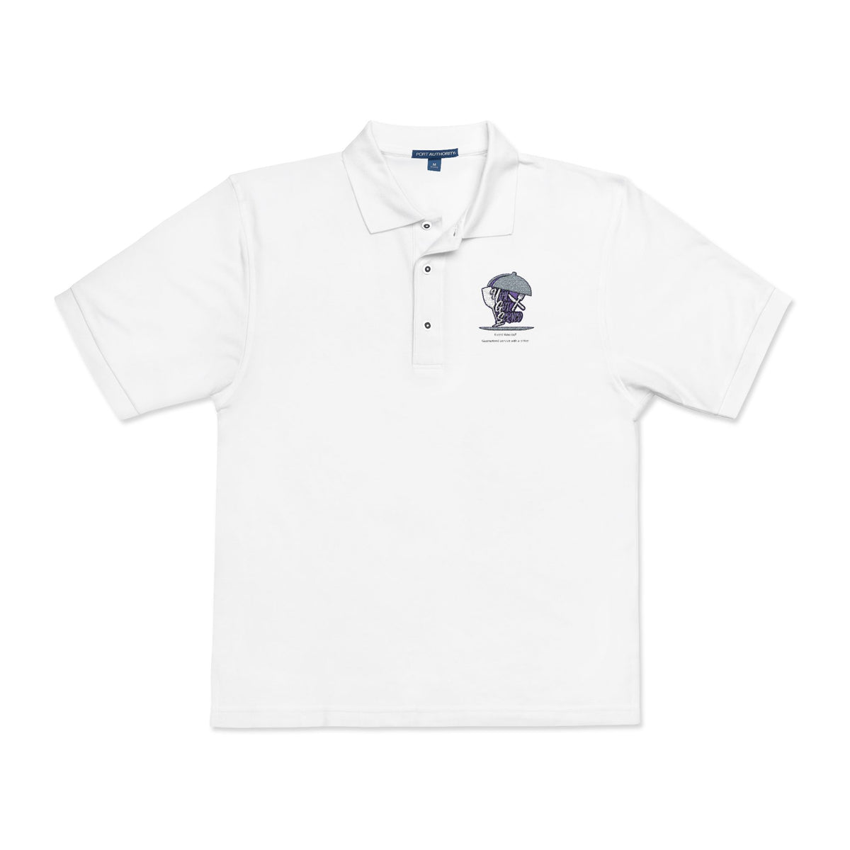 Embroidered Skull & Roses Polo Shirt - Gothic Floral Work Polo