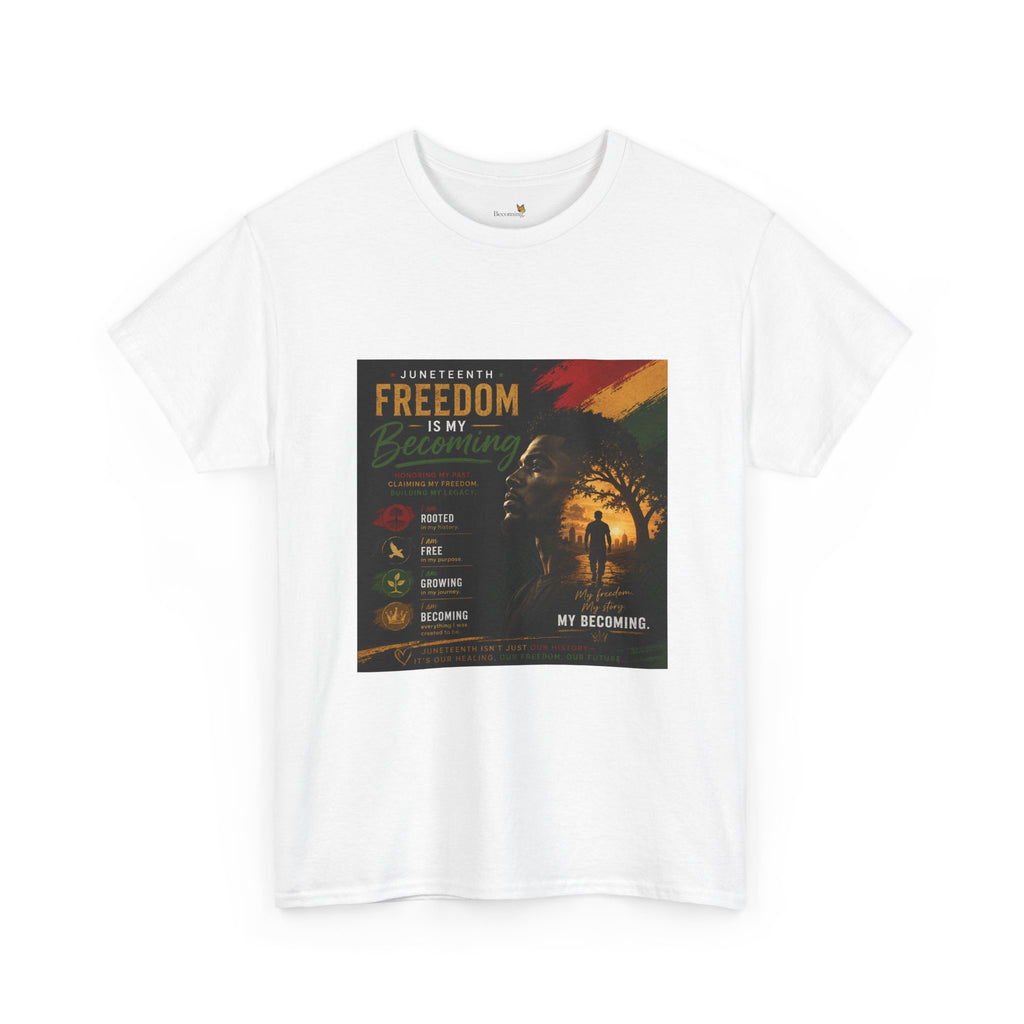 Freedom Tee — Inspirational 'My Becoming' Lion Graphic Shirt
