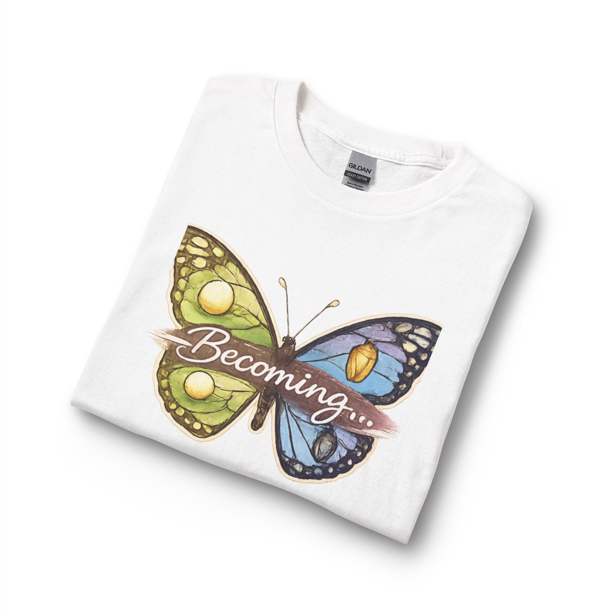 Becoming Butterfly Long Sleeve Shirt — Inspirational Transformation Tee