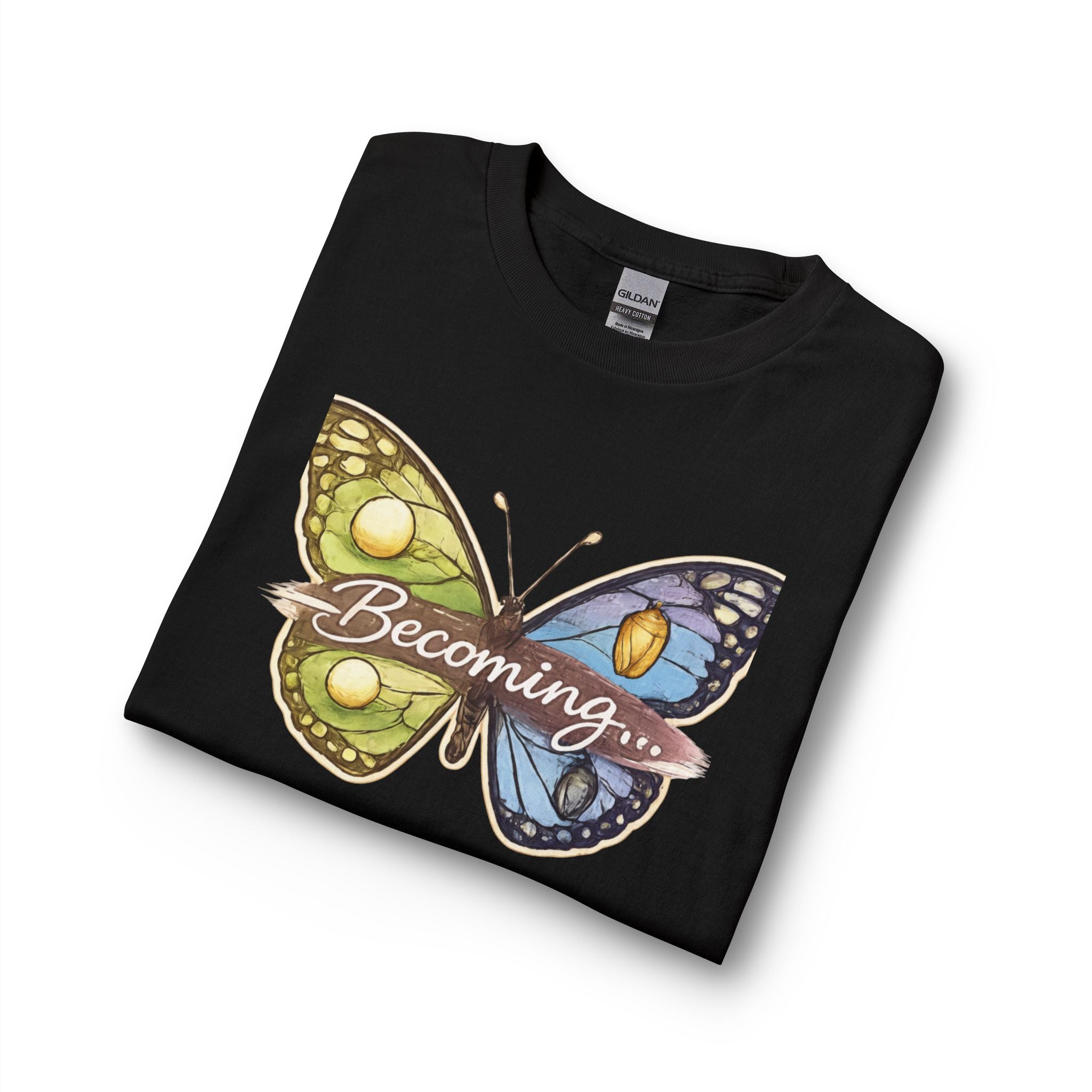 Becoming Butterfly Long Sleeve Shirt — Inspirational Transformation Tee