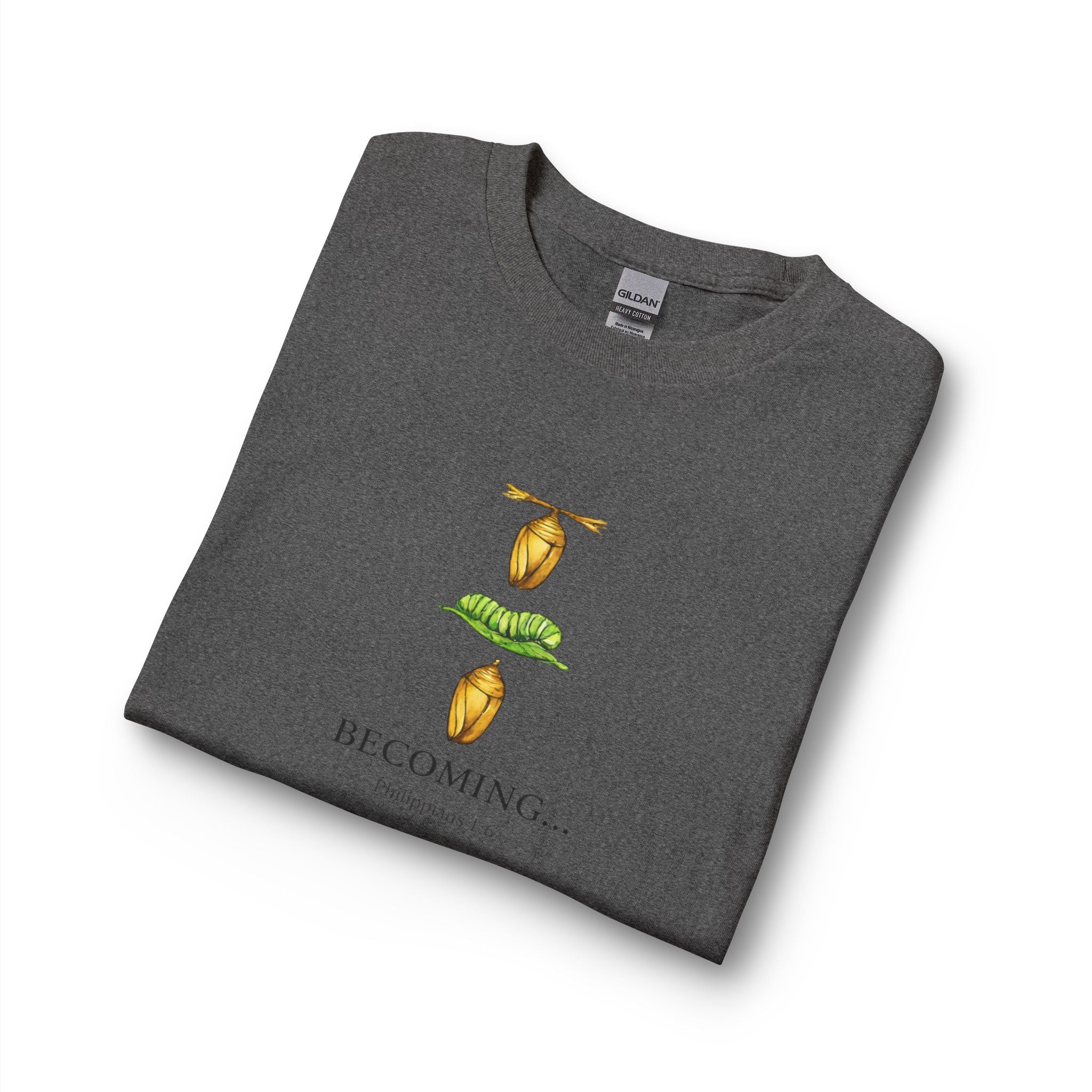 Becoming… Metamorphosis Long Sleeve Tee – Butterfly Life Cycle Shirt