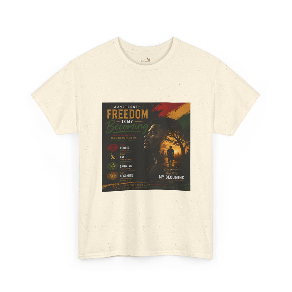 Freedom Tee — Inspirational 'My Becoming' Lion Graphic Shirt