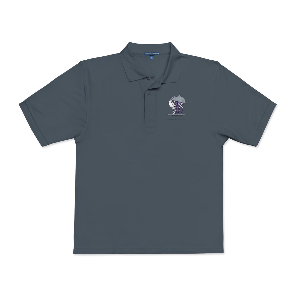 Embroidered Skull & Roses Polo Shirt - Gothic Floral Work Polo